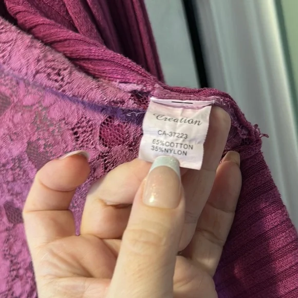 Elegant Purple Cardigan with Shawl Collar - Picture 3 of 7